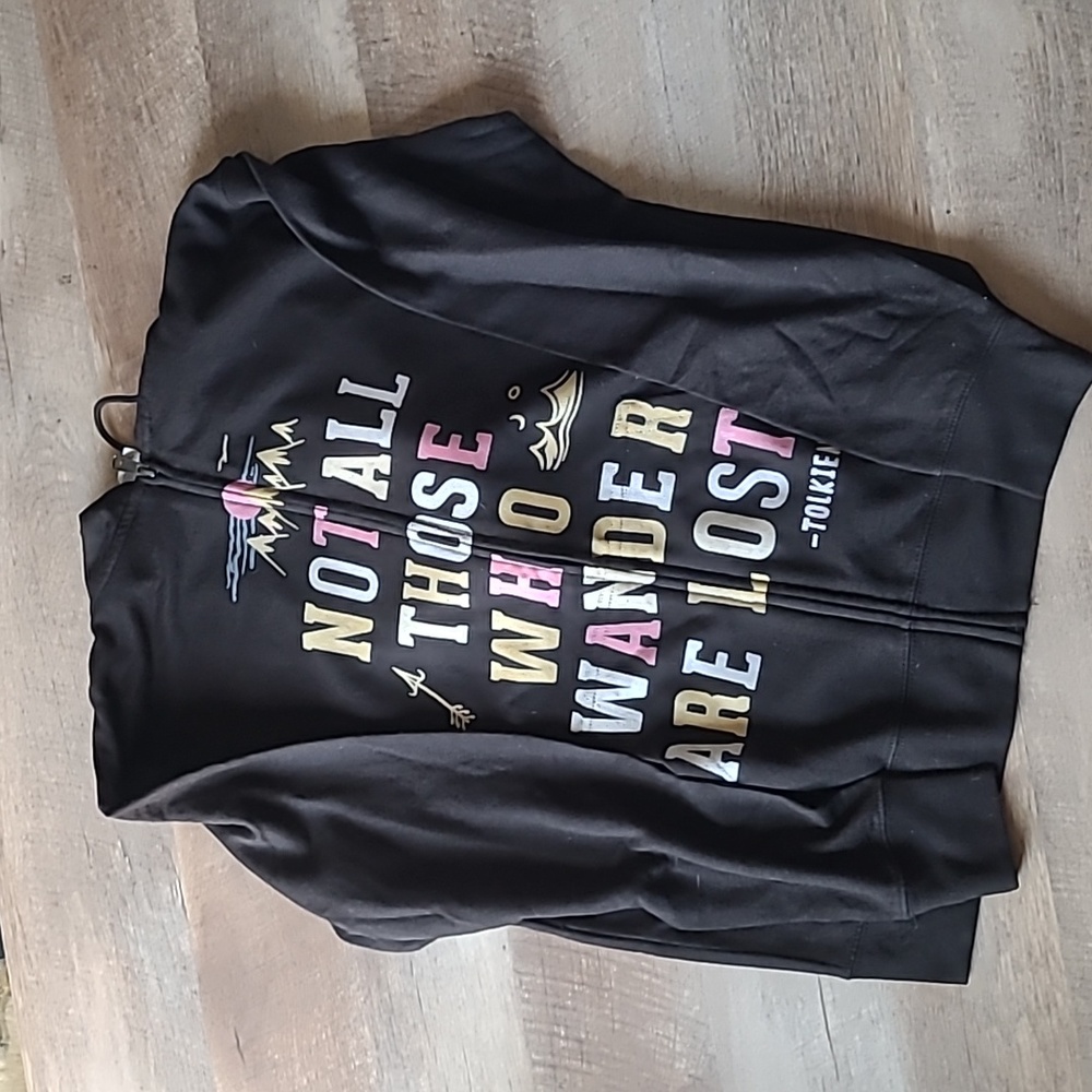 UNISEX Small - Look Human Zip-Up Hoodie